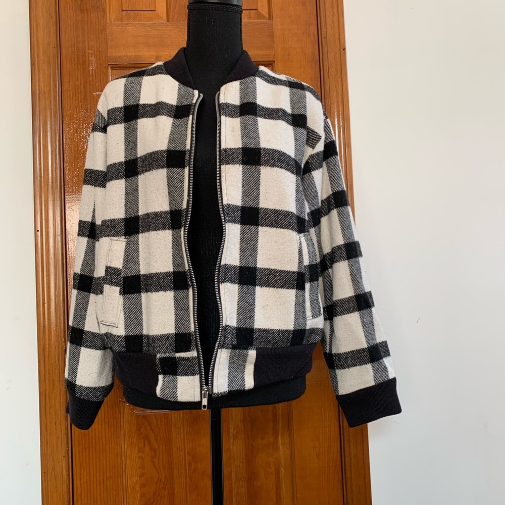 Plaid Bomber Jacket